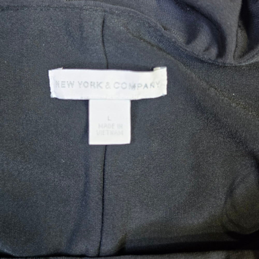 New York & Company Abstract Sunburst Print Maxi Dress Black Orange Purple Large - Picture 4 of 5